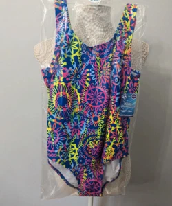 Girls One Piece Swimming Costume Age 5-6 Years Multicoloured Floral Pattern - Picture 1 of 2