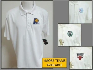 New Sz S-3XL White Nba Men's Poly #36P Polo Shirt - Picture 1 of 57