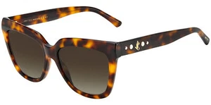 Jimmy Choo Julieka Women's Havana Oversize Sunglasses - JULIEKAS 0FWM 2S - Italy - Picture 1 of 3