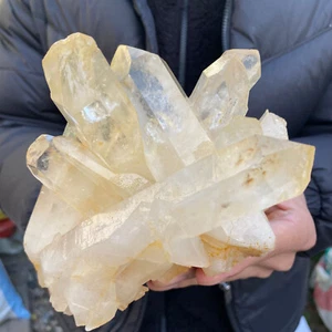 3LB Natural White Clear Quartz Crystal Cluster Rough Healing Specimen. - Picture 1 of 12