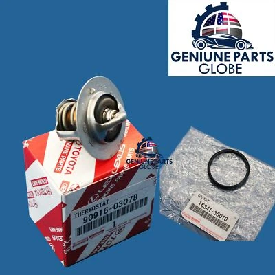 GENUINE TOYOTA 4RUNNER CELICA COROLLA PICKUP SUPRA COOLANT THERMOSTAT W/GASKET - Image 1 of 2