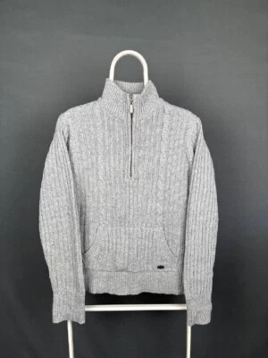 Suéter Harley Davidson Mujer Talla L Gris Acrílico Manga Larga Cuarto Cremallera Foto 1 de 4