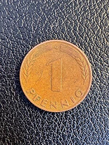 1 Pfennig 1950 D Kursmünze Bundesrepublik Deutschland, VF-20, selten - Bild 1 von 3