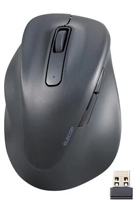 ELECOM Left Hand Wireless Ergonomic Mouse  2.4GHz with Mini USB Receiver  Silent - Image 1 of 4