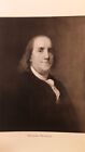 Antiker Buchtellerdruck Benjamin Franklin