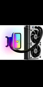 HYTE THICC Q60 240mm AIO Liquid CPU Cooler with 5" Ultraslim IPS Display, White - Afbeelding 1 van 4