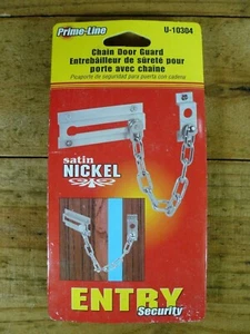 Prime Line Products U-10304 Chain Door Guard with Steel Chain Satin Nickel - Picture 1 of 2