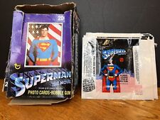 Lot of 35 1978 TOPPS SUPERMAN THE MOVIE WAX PACK WRAPPERS + BOX VTG DC Cards 36