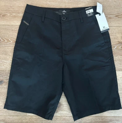 Rip Curl Men’s Walking Shorts Size 29 Black Cotton Boardwalk Casual Shorts - Image 1 of 4