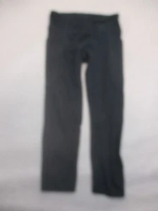 ATHLETA Size L (12) Girls Black Pull On Athletic Compression Ankle Leggings 472 - Picture 1 of 7
