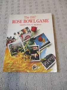 1987 Rose Bowl Spielprogramm Arizona State Sun Devils VS Michigan Wolverines NCAA - Bild 1 von 2