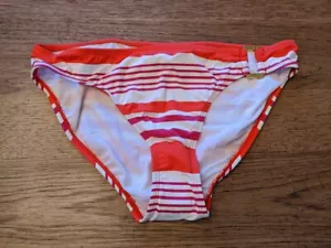 Ralph Lauren Red Purple Stripe Size 6 Low Rise Hipster Bikini Bottom Swim Suit - Picture 1 of 2