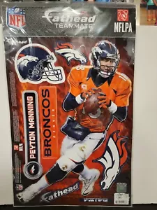 Peyton Manning Fathead Stickers Decals - Denver Broncos 9”x 18" NEW - Picture 1 of 5