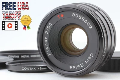 [MINT] Contax Carl Zeiss Planar G 35mm f/2 T* Lens Black for G1 G2 From JAPAN - Image 1 of 4