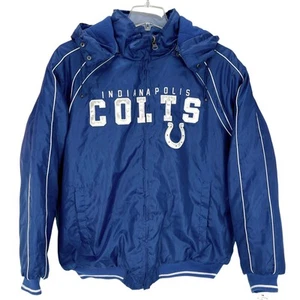 NWT NFL Men's INDIANAPOLIS COLTS Hooded Jacket Solid Blue Size XL - Picture 1 of 5