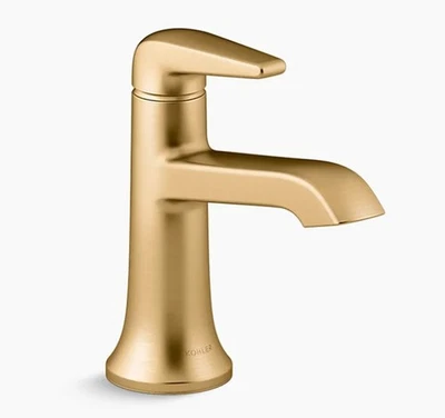 Kohler K-22022-4-2MB Tempered™ bathroom sink faucet, Brushed Moderne Brass - Image 1 of 4