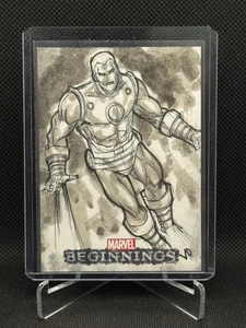 2012 UD Marvel Beginnings Series 2 Artist Sketch Card Vo Nguyen Iron Man 1/1 - Picture 1 of 2