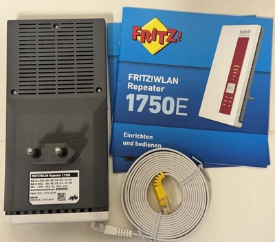 AVM Fritz Repeater 1750E, Mesh WLAN, Dual-WLAN, LAN in OVP, top! - Bild 1 von 4
