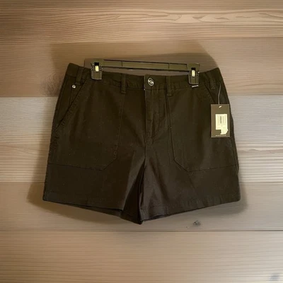 Bermuda de caminhada feminina Hurley 5 bolsos preta tamanho 9 praia caminhada verão viagem - Imagem 1 de 4