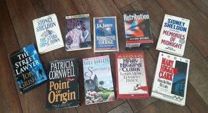 Posten 10 verschiedene Bücher auf Audiokassette - Sheldon, Higgins Clark, Roberts, Grisham - Bild 1 von 9