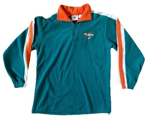 Y2K Miami Dolphins NFL 1/4 Zip Pullover in Pile Aqua Uomo Medium - Foto 1 di 10