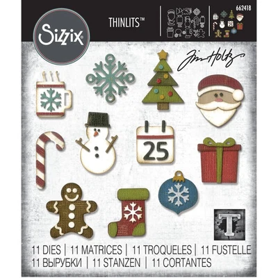 Troqueles de corte Tim Holtz "MINI COSAS DE NAVIDAD" Holiday Sizzix Thinlits 2025 Foto 1 de 2
