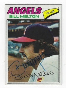 Autographed 1977 TOPPS #107 BILL MELTON California Angels card w/ COA - Picture 1 of 1