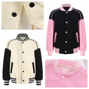 Kids Girls Jacket School Outerwear Cardigan Coat Sports Fashion Sweatshirt Fit - Picture 1 of 44