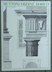 PÓSTER Orden Dórica Arquitectura de Andrea Palladio Venecia 18th c IMPRESIÓN 24x33 - Imagen 1 de 3