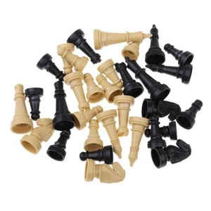 32pcs/lot 2" Plastic Chess Pieces Only Board Game Checker Pawns Accessories - Picture 1 of 7