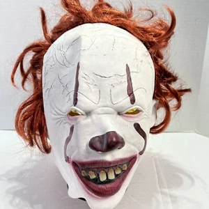 Máscara de payaso Pennywise iluminar ojos máscara facial completa juegos con disfraces adultos hombres látex - Imagen 1 de 12