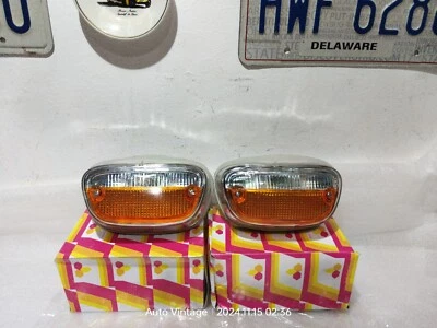 Par de luces intermitentes delanteras Peugeot 404 incluye lente de maletero de goma artículos nuevos Foto 1 de 4