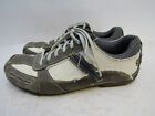 Skechers Mens Sz 10 Distress Brown Off White Leather Lace Up Comfort Casual Shoe