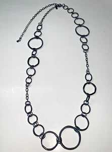 long layering loop Necklace Lia Sophia Beautiful Dark Copper/Black/Blue Metallic - Picture 1 of 6