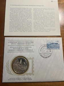 Franklin Mint International Society  Postmasters Medallic Covers European Archit - Picture 1 of 4