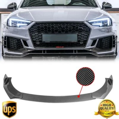 Kit divisor de labios parachoques delantero de carbono para Audi A3 A4 S3 S4 Q3 Q5 Q7 RS5 RS6 RS7 Foto 1 de 4