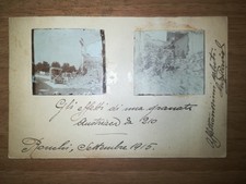 RONCHI - GLI EFFETTI DI UNA GRANATA AUSTRIACA DA 210 - CARD FOTOGRAFICA - 1915