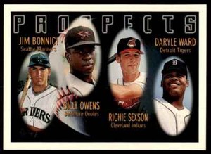 1996 Topps. Jim Bonnici/Billy Owens/Richie Sexson/Daryle Ward A Baseball Cards