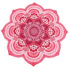 Round Lotus Mandala Beach Towel Tapestry - Boho Gypsy Throw