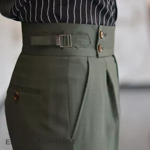 Pantaloni tuta uomo casual italiani Napoli gamba dritta vita alta inglesi eleganti - Foto 1 di 27