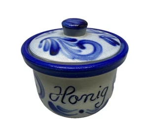 Old Small Pottery Type Container 3 In Hight with Lid - Picture 1 of 11