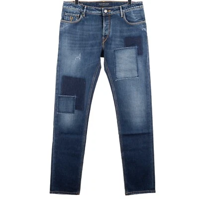 NWT HANDPICKED Ravello Blue Jeans pants Cotton US:35 EU:51 Summer Light Denim - Image 1 of 4