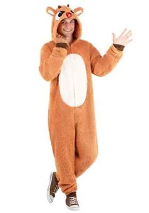 Rudolph the Red Nose Reindeer Union Suit Pajamas One Piece Costume Men Women NWT - Picture 1 of 3