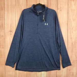 Under Armour Pullover Quarter Zip Loght Sweater Sz 2XL Loose Heat Gear NEW - Picture 1 of 11