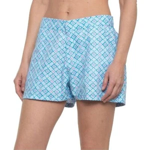 Cabana Life Shorts Women’s Exclusive Print Boardshort L Blue & Pink UPF 50+ UV - Picture 1 of 11