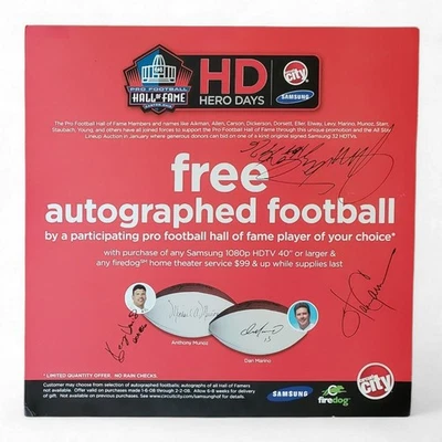 Placa do Hall da Fama do Futebol Circuit City Samsung/Assinada por Houston/Taylor/Carson - Imagem 1 de 4