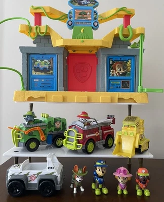 Templo del Mono de Rescate de la Selva de la Patrulla Canina con Vehículos, 6 Figuras, Rastreador ¡FUNCIONA! Foto 1 de 4