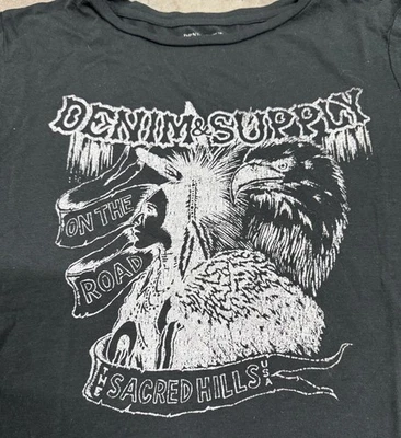 Denim & Supply Ralph Lauren Mujer Mediano Negro Motociclista Águila Nativo Americano Foto 1 de 4