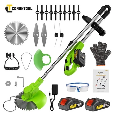 CONENTOOL Rasentrimmer 21V Gartengeräte Freischneider Gartengeräte Astschnitt DE - Bild 1 von 4