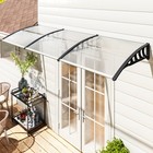 Front Door Canopy Outdoor Awning 300x96cm for Window Porch Back Door Clear